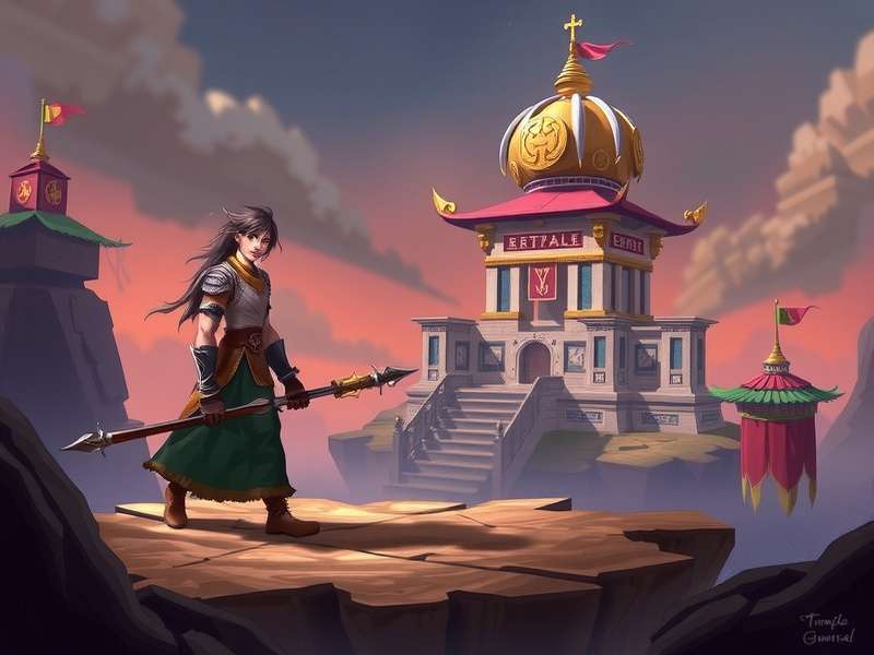 Temple Guardian Warrior Game Scene