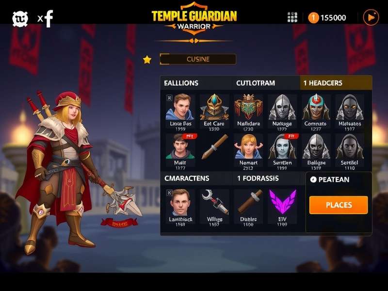 Temple Guardian Warrior Character Customization